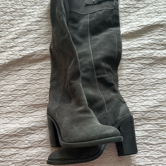Dolce Vita Shoes - Dolce Vita Gray Over the Knee Boots with Block Heel